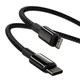Кабель Baseus Tungsten Gold Fast Charging Data Cable Type-C to iP PD 20W 2m Black (CATLWJ-A01) - изображение 5