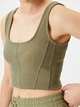 Топ женский Koton 4SAK10015EK871 XL Хаки (8683968784216) - изображение 5