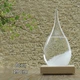 Барометр Штормгласс Капля средняя 19 х 8 см Storm glass на деревянной подставке - изображение 2