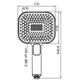 Лійка для душу KOER KP-0404-05, 3 функції (Колір чорний) (KR5001) - изображение 2