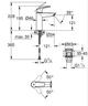 Однорычажный смеситель для раковины M-Size Grohe Eurosmart New с нажимным донным клапаном (23923003 - изображение 5
