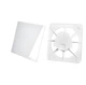 Вентиляційна решітка декоративна з панеллю AirRoxy 150x150 dRim grill White Gloss Plexi - комплект (02-300-01-160) - зображення 1