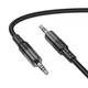 Кабель HOCO UPA27 Spirit transparent AUX audio cable, 1.2M, black - изображение 1