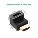 Адаптер UGREEN HDMI 4K Adapter Male to Female Up-angled - зображення 2