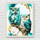 Картина по номерам 60*80 см Животные. Две совы с красками металлик Оригами LW 3405 большой размер - изображение 7