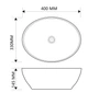 Раковина накладна MIXXUS PREMIUM ELLIPSE-0108 MARBLE 400х330х145mm (MP6526) - изображение 3
