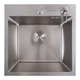 Комплект кухонної мийки Platinum Handmade HSBB 450x450x230 - зображення 2