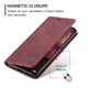 Чехол книжка с магнитом Poco M7 Pro 5G CaseMe Wine (43176-42) - изображение 6