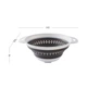 Друшляк складаний МВМ MY HOME 1.3 л Біло-сірий (KP-74 S WHITE/GRAY) - зображення 2