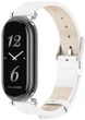 Ремешок кожаный с металлическим корпусом Mi Jobs Elegance GT для фитнес браслета Xiaomi Mi Band 3/4/5/6 белый + серебро (mrk3814) - изображение 1