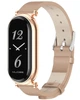 Ремешок кожаный с металлическим корпусом Mi Jobs Elegance GT для фитнес браслета Xiaomi Mi Band 3/4/5/6 бежевый + золото (mrk3810) - изображение 1