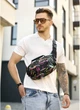 Сумка через плече бананка Sambag Flex Pro, поліестер, водовідштовхувальний, 30*17*15 см, принт "ABSTRACT" - зображення 1