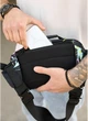 Сумка через плече бананка Sambag Flex Pro, поліестер, водовідштовхувальний, 30*17*15 см, принт "ABSTRACT" - зображення 8
