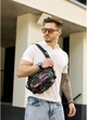 Сумка через плече бананка Sambag Flex Pro, поліестер, водовідштовхувальний, 30*17*15 см, принт "ABSTRACT" - зображення 9
