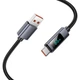 Зарядка и передачи данных, цифровой дисплей, Fast Charging Hoco Data Cable USB-A/USB-C длина: 1.2м отображения в реал времени до 66W Black - изображение 7