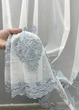 Тюль VR-Textil 1657т Грек-сетка с вышивкой и люрексом Молочный с серо-голубым 500х270 см (42-1116) - изображение 4