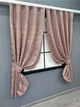 Комплект коротких штор VR-Textil Лен мрамор Pavliani VO № 1716ш пудровый 130х170 см 2 шт (35-0342) - изображение 2