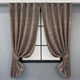 Комплект коротких штор VR-Textil Лен мрамор Pavliani VO № 1718ш какао 130х170 см 2 шт (35-0344) - изображение 1