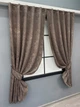 Комплект коротких штор VR-Textil Лен мрамор Pavliani VO № 1718ш какао 130х170 см 2 шт (35-0344) - изображение 2