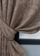 Комплект коротких штор VR-Textil Лен мрамор Pavliani VO № 1718ш какао 130х170 см 2 шт (35-0344) - изображение 4