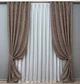 Комплект готовых штор VR-Textil Лен мрамор Pavliani VO № 1718ш какао 100х275 см 2 шт (31-753) - изображение 2