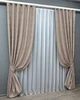 Комплект готовых штор VR-Textil Лен мрамор Pavliani VO № 1715ш светло-пудровый 150х275 см 2 шт (33-0615) - изображение 3