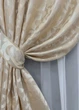 Комплект готовых штор VR-Textil Жаккард Вензель № 416ш Бежевый 150х275 см 2 шт (33-0081) - изображение 5