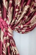 Комплект готовых штор VR-Textil Блэкаут Лилия № 062ш(А) Бордовый с золотистым 100х270 см 2шт (31-544) - изображение 5