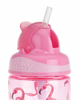 Bidon dla dzieci Nuby Flip-it z rurką Różowy 360 ml (5414959049792) - obraz 4