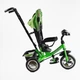 Велосипед-коляска с родительской ручкой BestTrike 6588/69-067 с музыкальной фарой, колеса пена, Салатово-черный - изображение 4