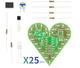 Комплект DIY у формі серця Валентина світлодіодів блакитні для навчальної лабораторії 4-6 v - изображение 4