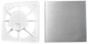 Вентиляционная решетка для панелей AIRROXY 150x150 dRim 100/125 (02-300)L + Панель AIRROXY 01-177 для вытяжных вентиляторов dRim 100/125 Satin Silver Glass серебряная стеклянная - изображение 1