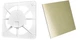 Вентиляционная решетка для панелей AIRROXY 150x150 dRim 100/125 (02-300)L + Пластиковая панель AIRROXY 01-169 для вытяжных вентиляторов dRim 100/125 Aluminium Gold золотистый алюминий - изображение 1