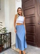 Жіноча шовкова спідниця на резинці Uaclothes 46-48 Блакитний (like28639-88421350) - изображение 2