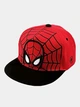 Детская кепка Cнепбек логотип Человек-паук (Spider-Man, Marvel) с прямым козырьком Красный, Унисекс One size - изображение 1