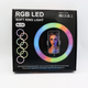 Кольцевая LED лампа RGB MJ36 1 крепление управление на проводе 36 см - изображение 5