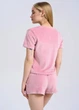 Женская велюровая пижама FS Juicy Футболка + Шорты L Pink (7607) - изображение 2