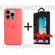 Чехол силиконовый OEM Silicone Case with MagSafe для Apple iPhone 15 Pro Guava + Подарок защитное стекло Pixel для Apple iPhone - изображение 1