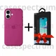 Чехол силиконовый OEM Silicone Case with MagSafe для iPhone 16 Fuchsia + Подарок защитное стекло Pixel для Apple iPhone - изображение 1