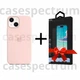 Чехол силиконовый OEM Silicone Case with MagSafe для Apple iPhone 13 Chalk Pink + Подарок защитное стекло Pixel для Apple iPhone - изображение 1