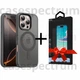 Чехол ударостойкий матовый WAVE Premium Matte Insane Case with MagSafe для Apple Iphone 16 Pro Grey + Подарок защитное стекло Pixel для Apple iPhone - изображение 1