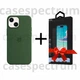 Чехол силиконовый OEM Silicone Case with MagSafe для Apple iPhone 13 Clover + Подарок защитное стекло Pixel для Apple iPhone - изображение 1