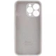 Чохол Silicone Premium case з захистом камери для iPhone 16 Pro Full Camera Protective white 2263 - изображение 4