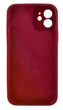 Чохол Silicone Premium case з захистом камери для iPhone 12 Full Camera Protective bordo 9613 - изображение 2