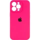 Чохол Silicone Premium case з захистом камери для iPhone 16 Pro Full Camera Protective hot pink 2272 - изображение 1