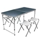 Раскладной стол чемодан с 4 стульями для пикника, рыбалки Folding Table 120 х 60 х 70 см (MH-5309S) Серый - изображение 1