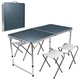Раскладной стол чемодан с 4 стульями для пикника, рыбалки Folding Table 120 х 60 х 70 см (MH-5309S) Серый - изображение 2