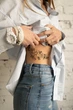 Временная тату для женщин, набор татуировок TATTOOSHKA "Цветы и феникс" LB-124 - изображение 4