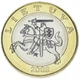 Монета Литва 2 лита 2008 Биметалл AU-UNC - изображение 2