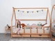 Детская кровать домик Монтессори от Busy Wood на ножках с ящиками 2х90см Модель 1 натуральное дерево 190х140 см - изображение 1
